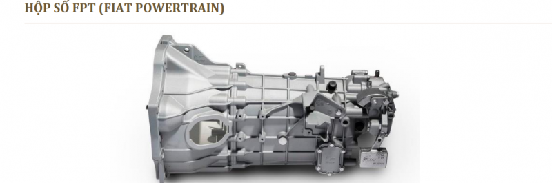 Hộp số FIAT tỷ số truyền cao