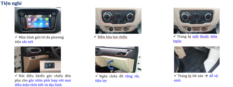 Màn hình giải trí sắc nét, điều hòa 2 chiều, kính điện