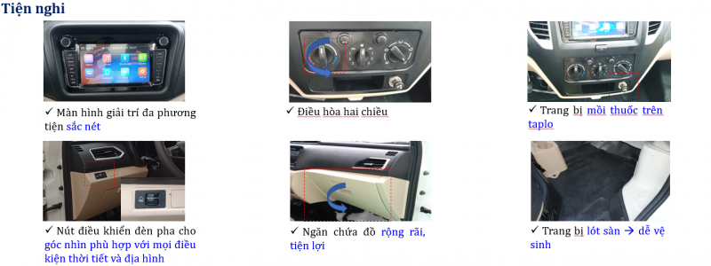 Điều hòa 2 chiều, màn hình giải trí 7 inch, tích hợp Camera lùi