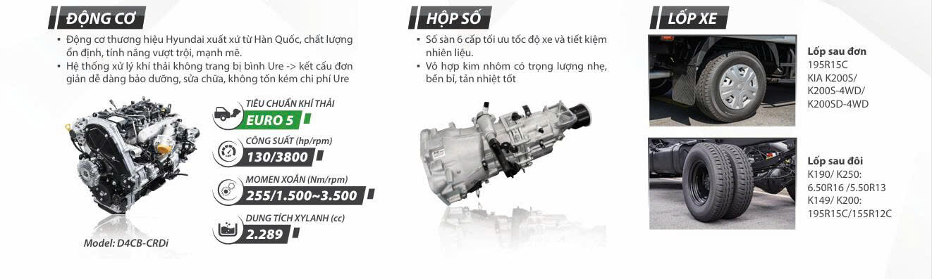 Động cơ HYUNDAI D4CB CRDi tiêu chuẩn khí thải EURO 5